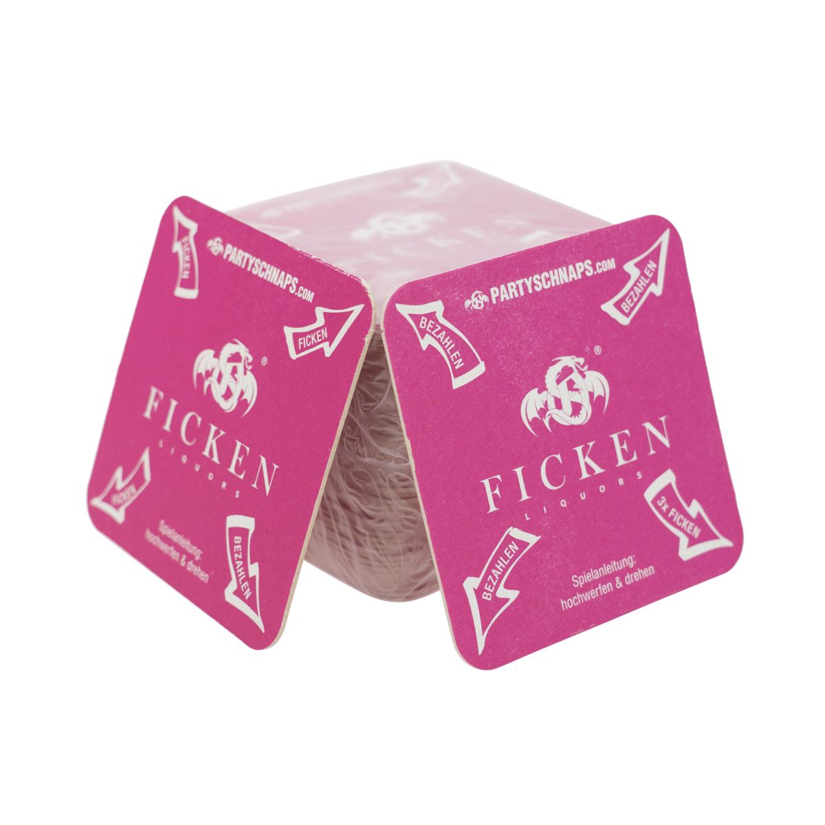 50x Fuck Coasters Beer Coasters Drip Protection Coaster Pink Party Schnapps