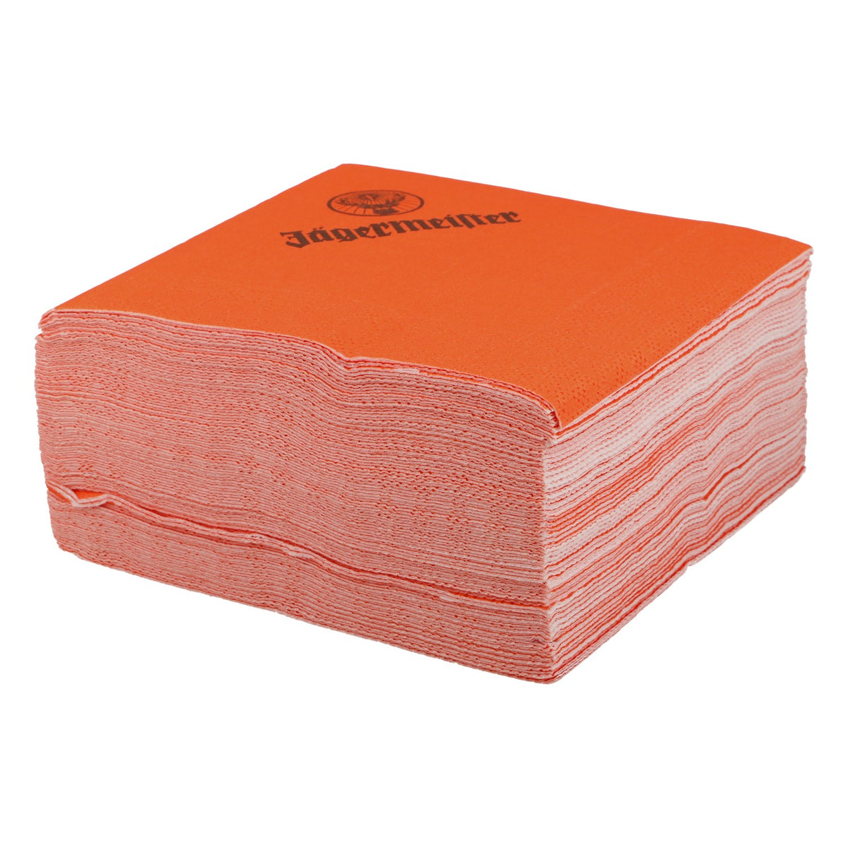 50 Jägermeister Napkins, 24x24 cm, Orange, Drip-Proof, Party Bar Accessories – View 2