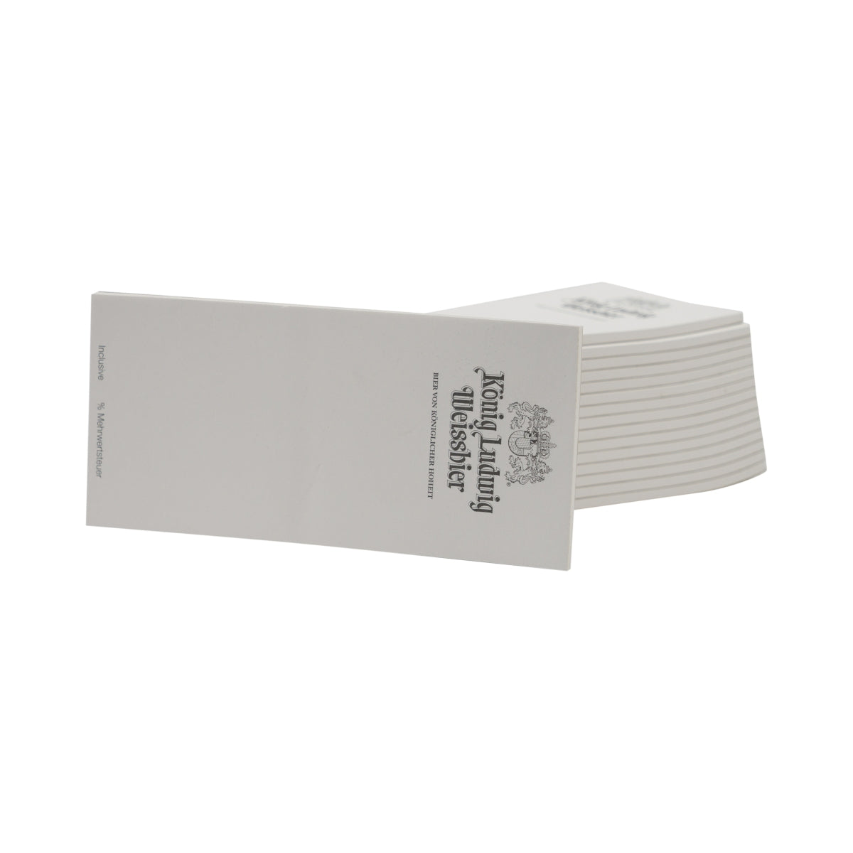 50x King Ludwig beer waiter's pad, 15x7cm, 20 sheets per pad, sturdy notepads – View 3