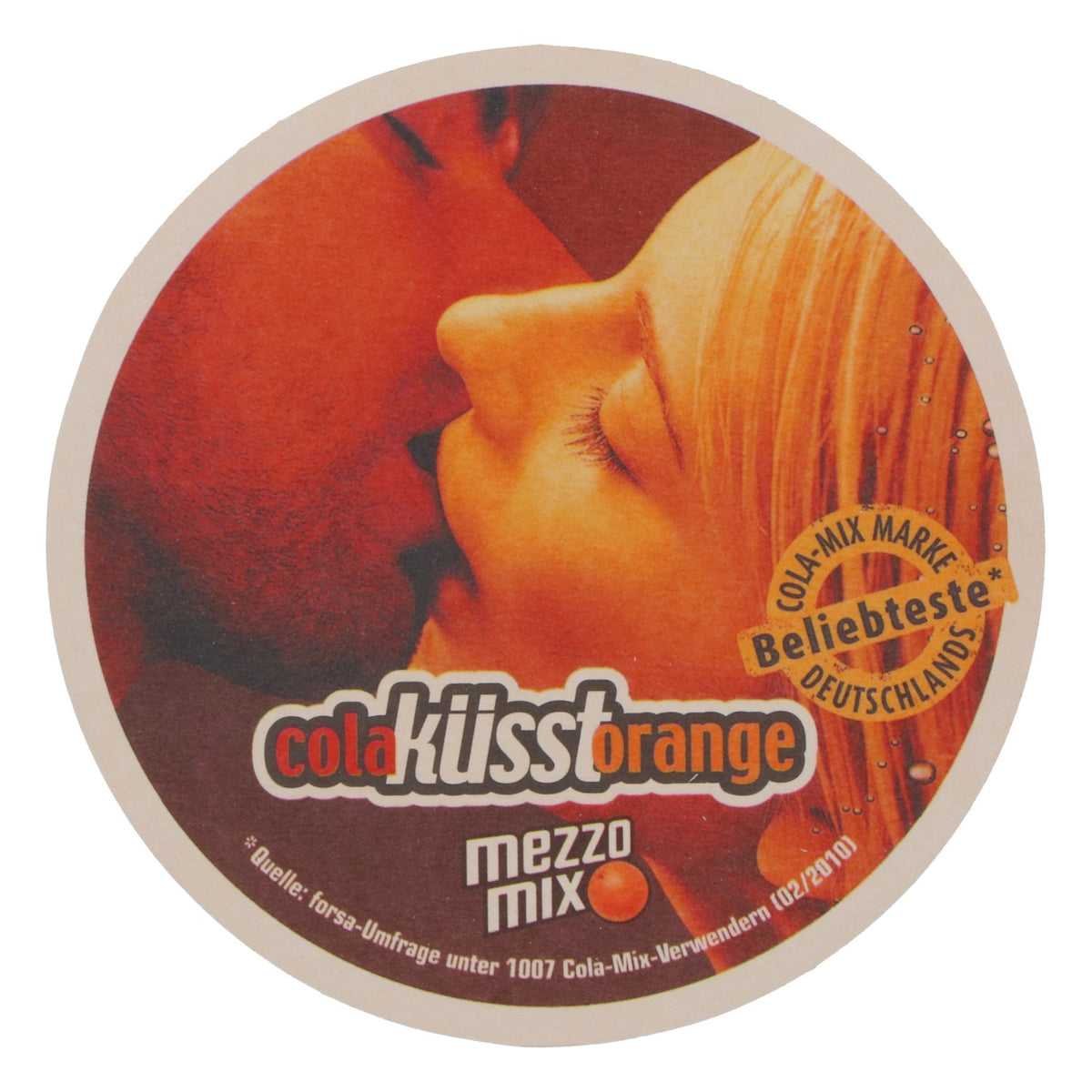 50x Mezzo Mix Soft Drink Beer Coasters Cola Kisses Orange – View 3