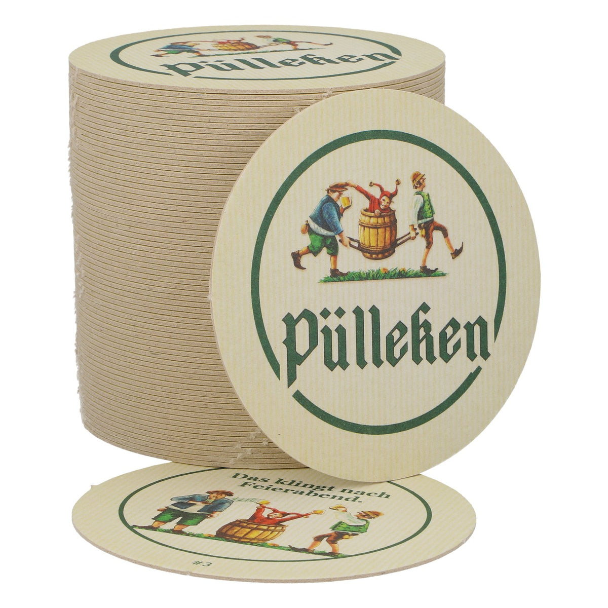 50 "Pülleken" Beer Coasters—Perfect for After-Work Beers, Bar Accessories