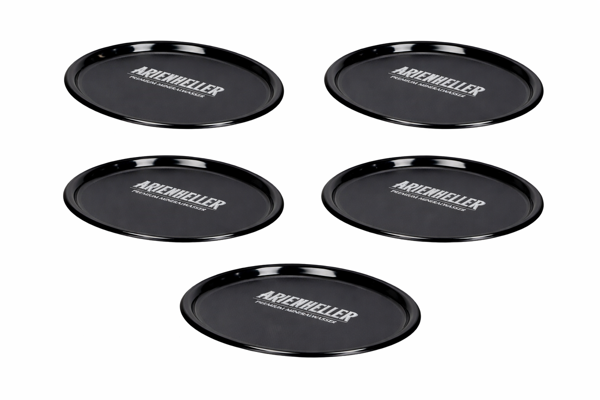 5x Arienheller water serving tray Waiter's tray, small oval design