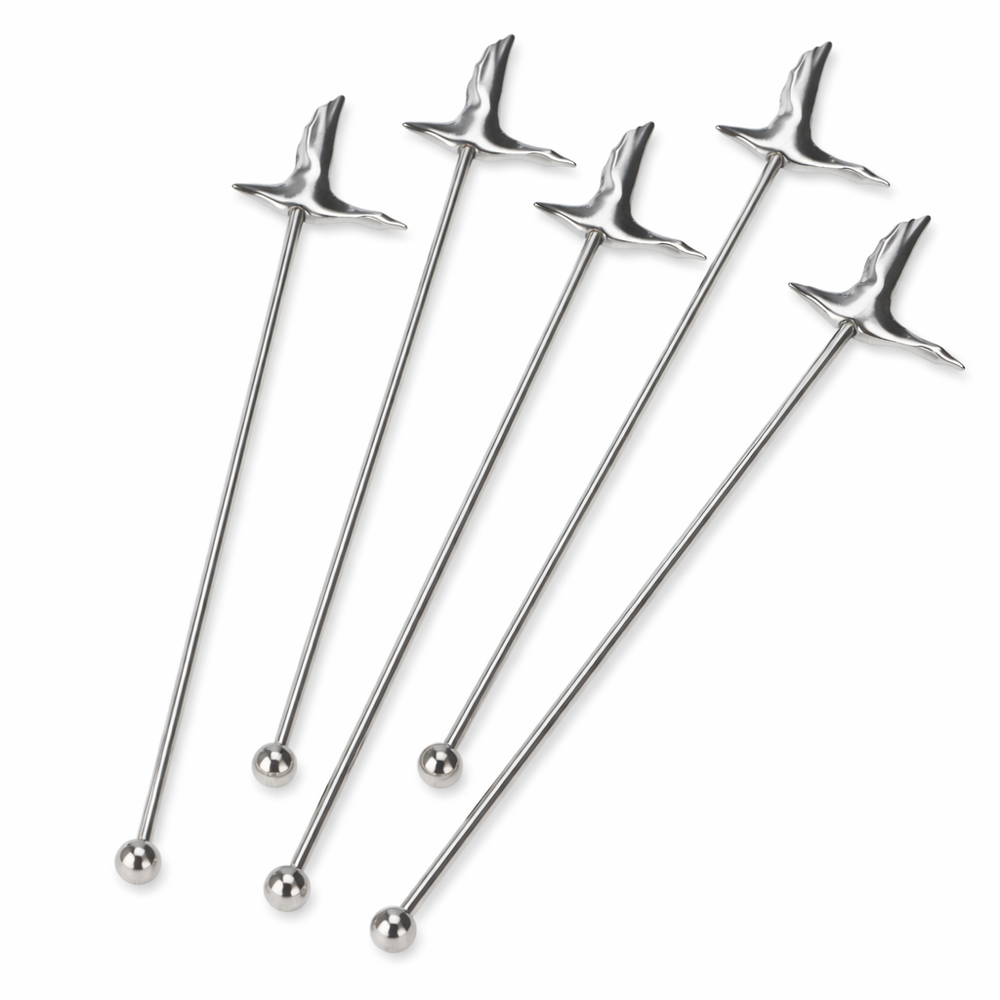 5x Grey Goose Vodka Stainless Steel Stirrer "Goose" Stirrer Metal Bar Accessories