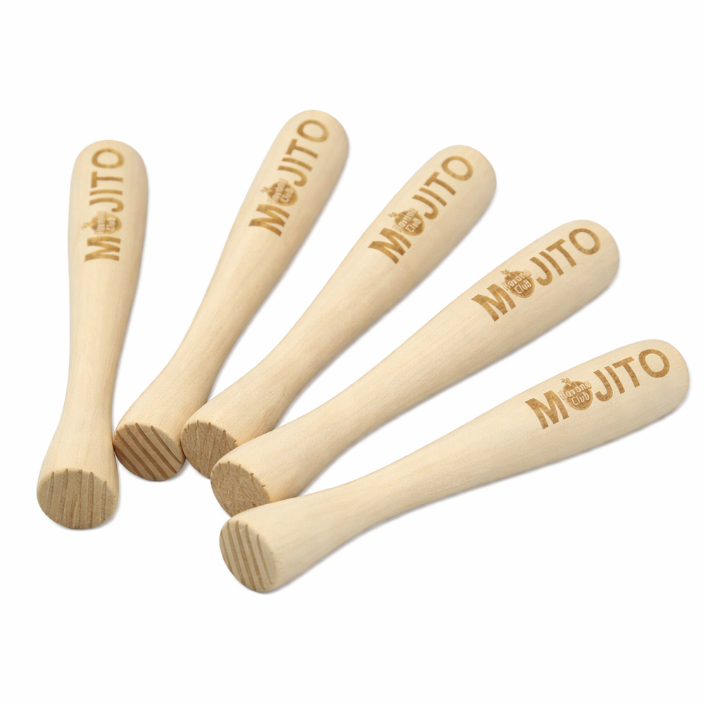 5x Havana Club Rum Pestle Wood Mojito Logo Cocktail Mortar Bartender Long Drink