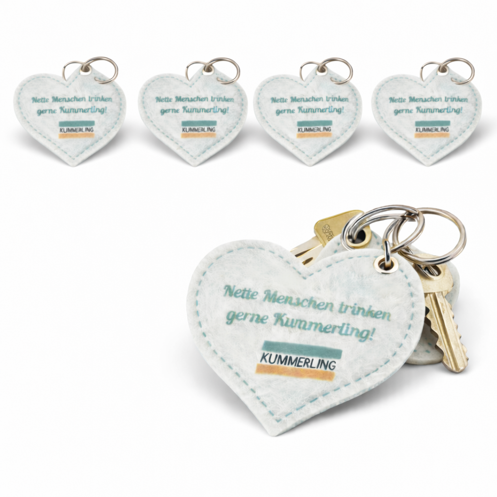 5x Kümmerling Keyring Heart Accessory Jewelry Decoration Keychain Car Home