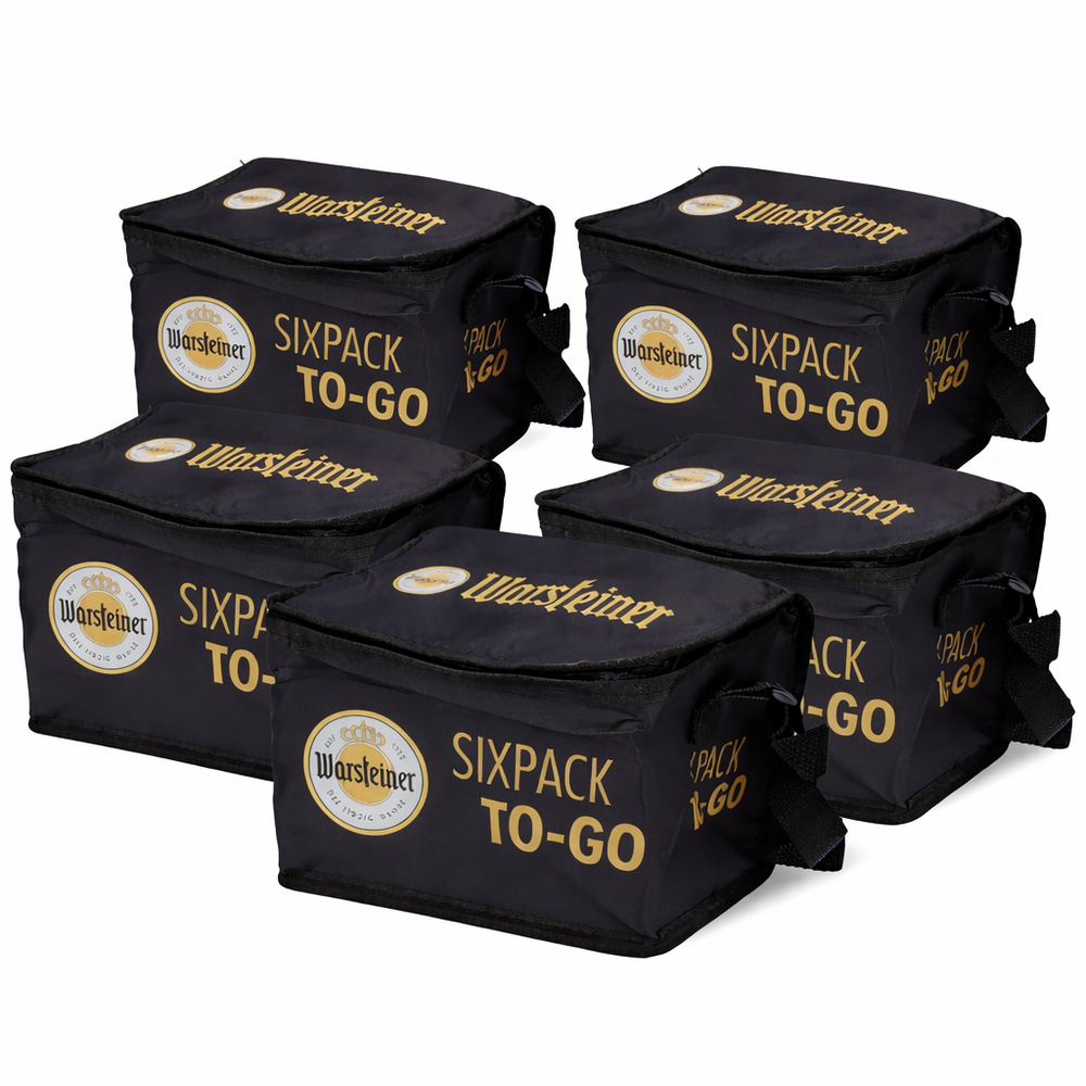 5x Warsteiner Beer Cooler Bag Beer Cooler Bag Cooler Box Six Pack Mini Black