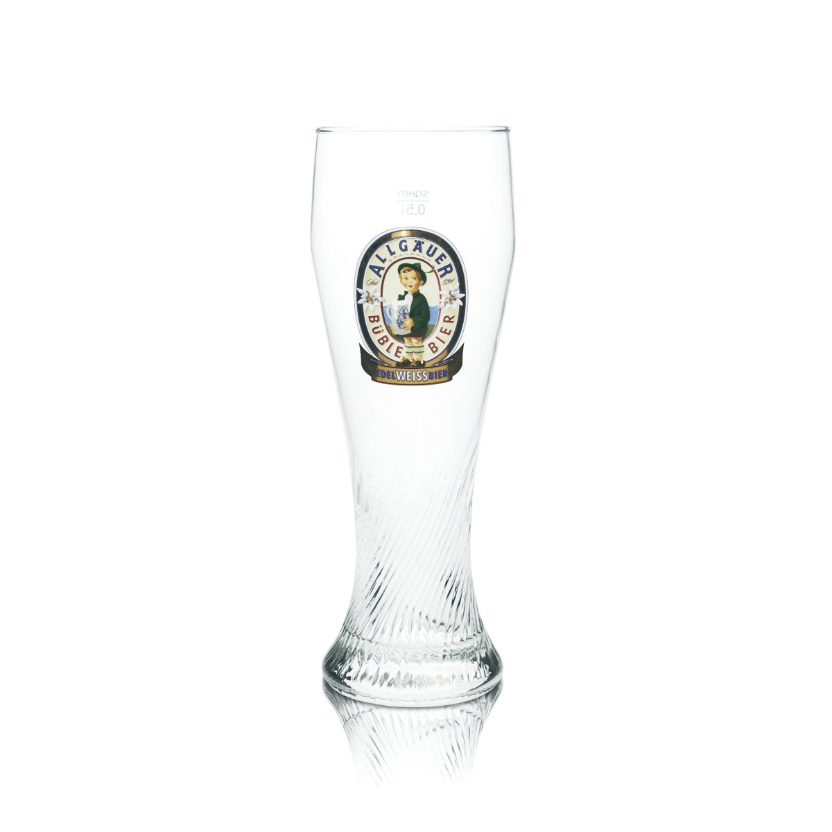 6 Allgäuer Büble beer glasses, wheat beer, 0.5 l, Sahm, new – View 2