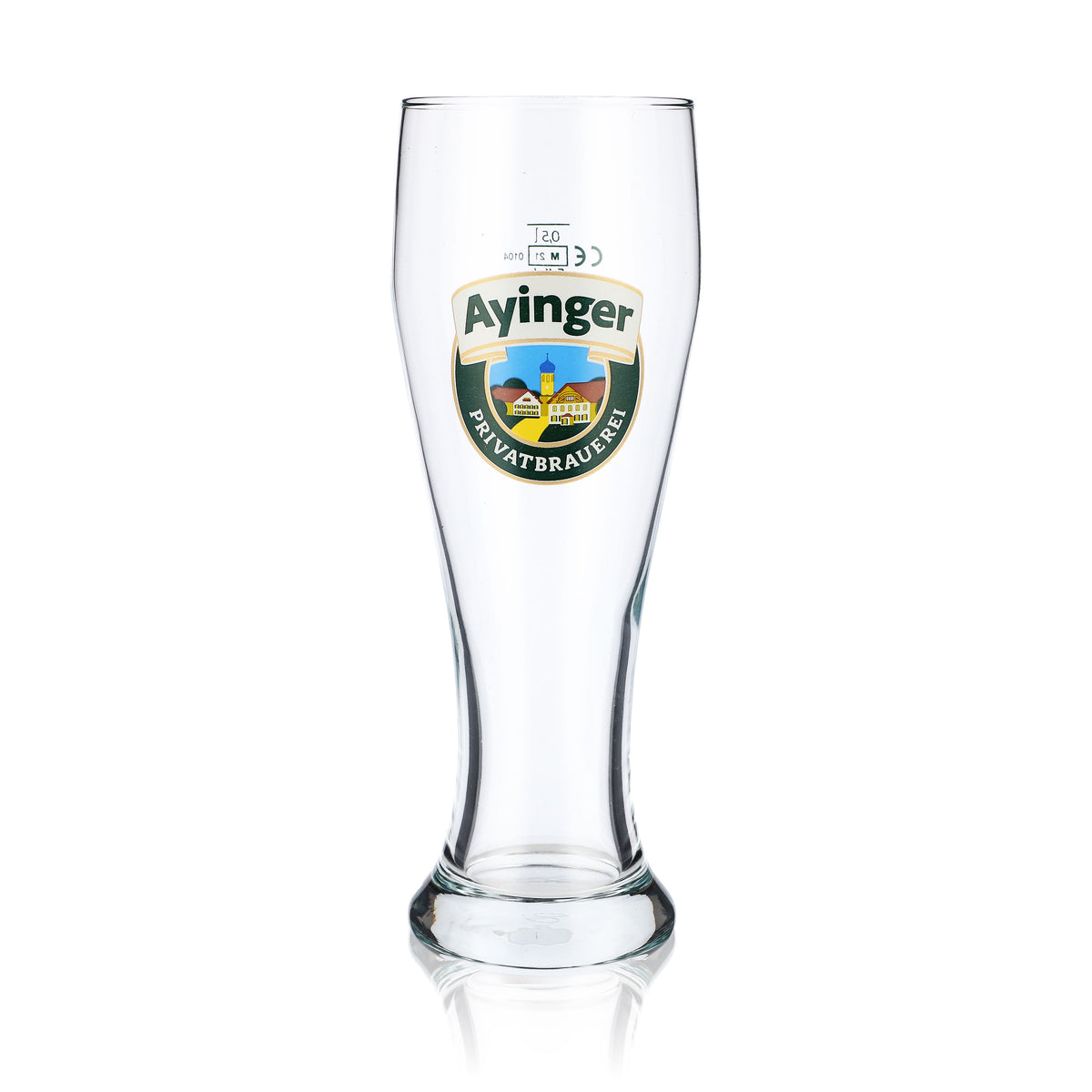 6 Ayinger Beer Glasses, 0.5 L Wheat Beer Glasses New – View 2
