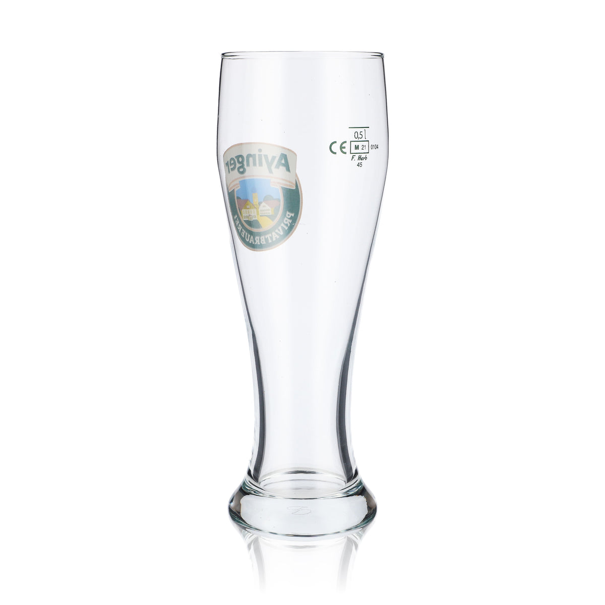 6 Ayinger Beer Glasses, 0.5 L Wheat Beer Glasses New – View 4