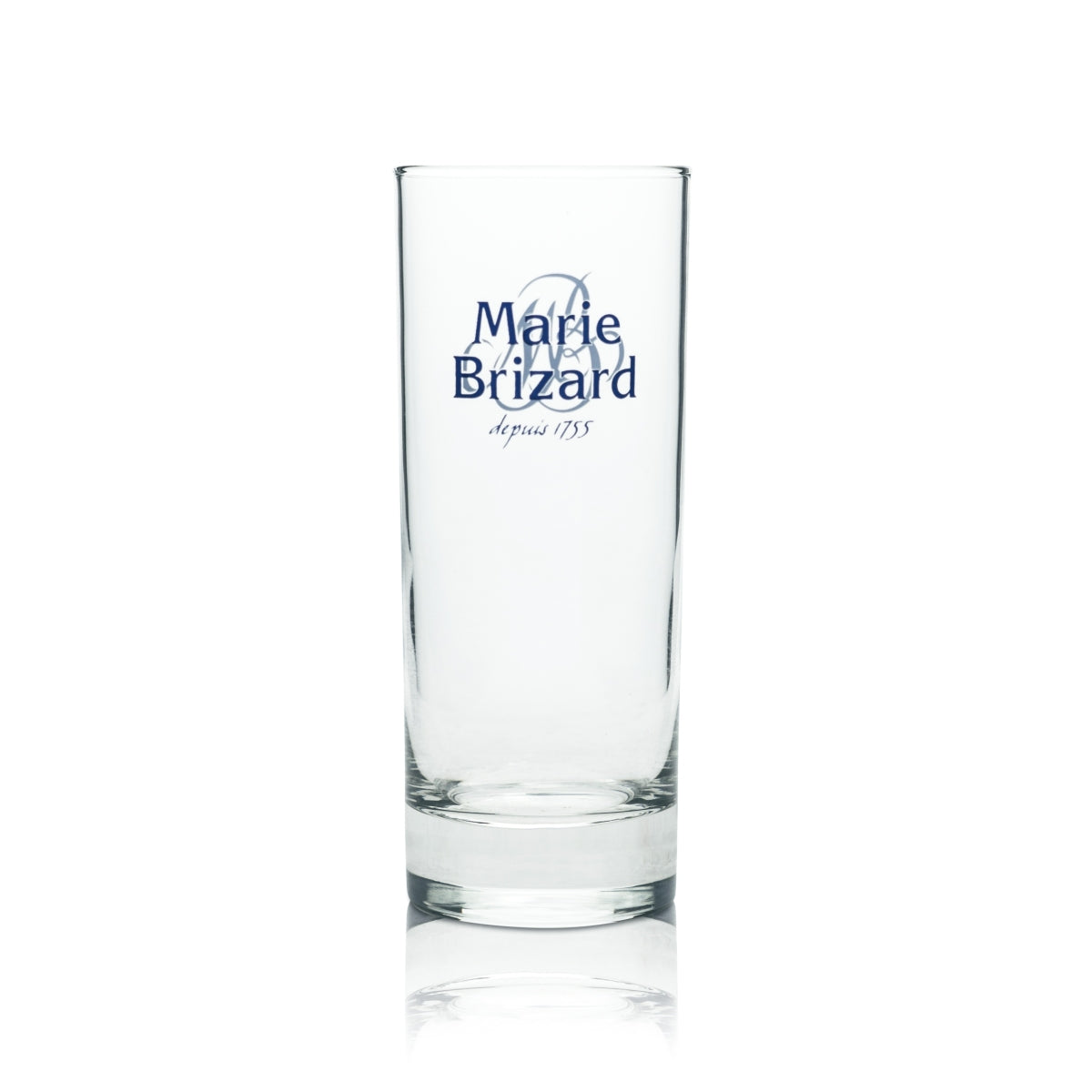 6 Marie Brizard liqueur glass, long drink, blue logo, new – View 2
