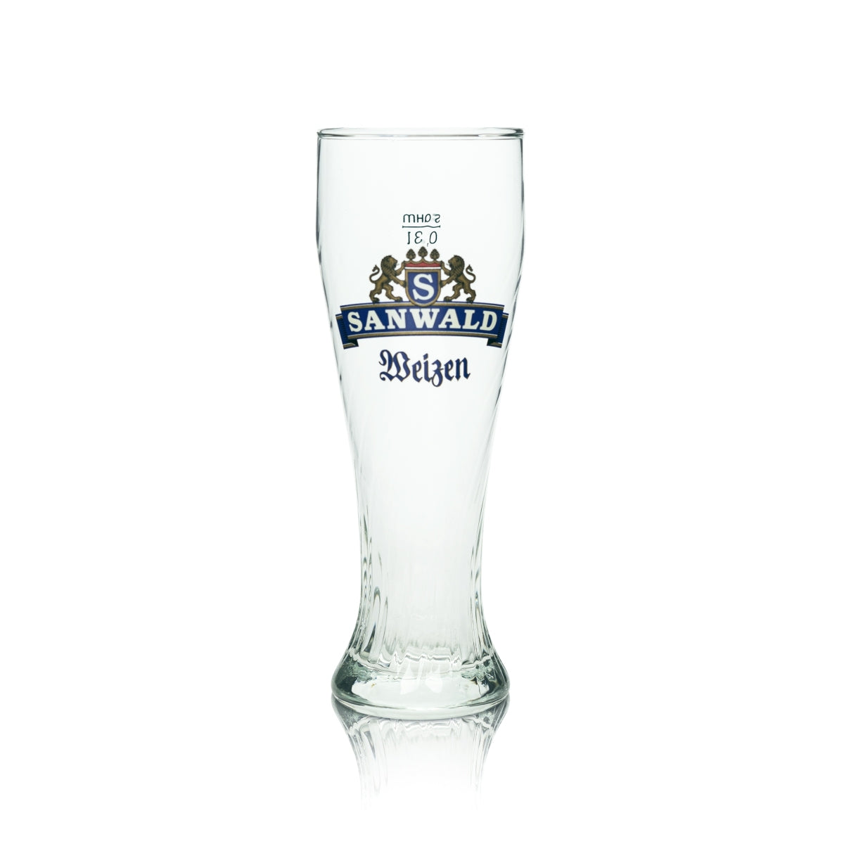 6 Sanwald Beer Glass Wheat 0.3l Perlsee Sahm Yeast Wheat Beer Relief Glasses Brewer – View 2