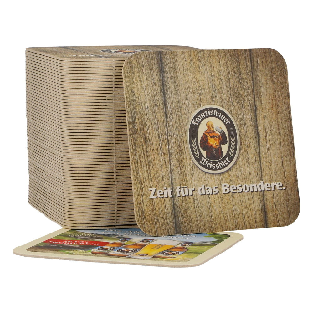 60 Franziskaner beer coasters, 9.5 x 9.5 cm, "Franziskaner Non-Alcoholic Beers"