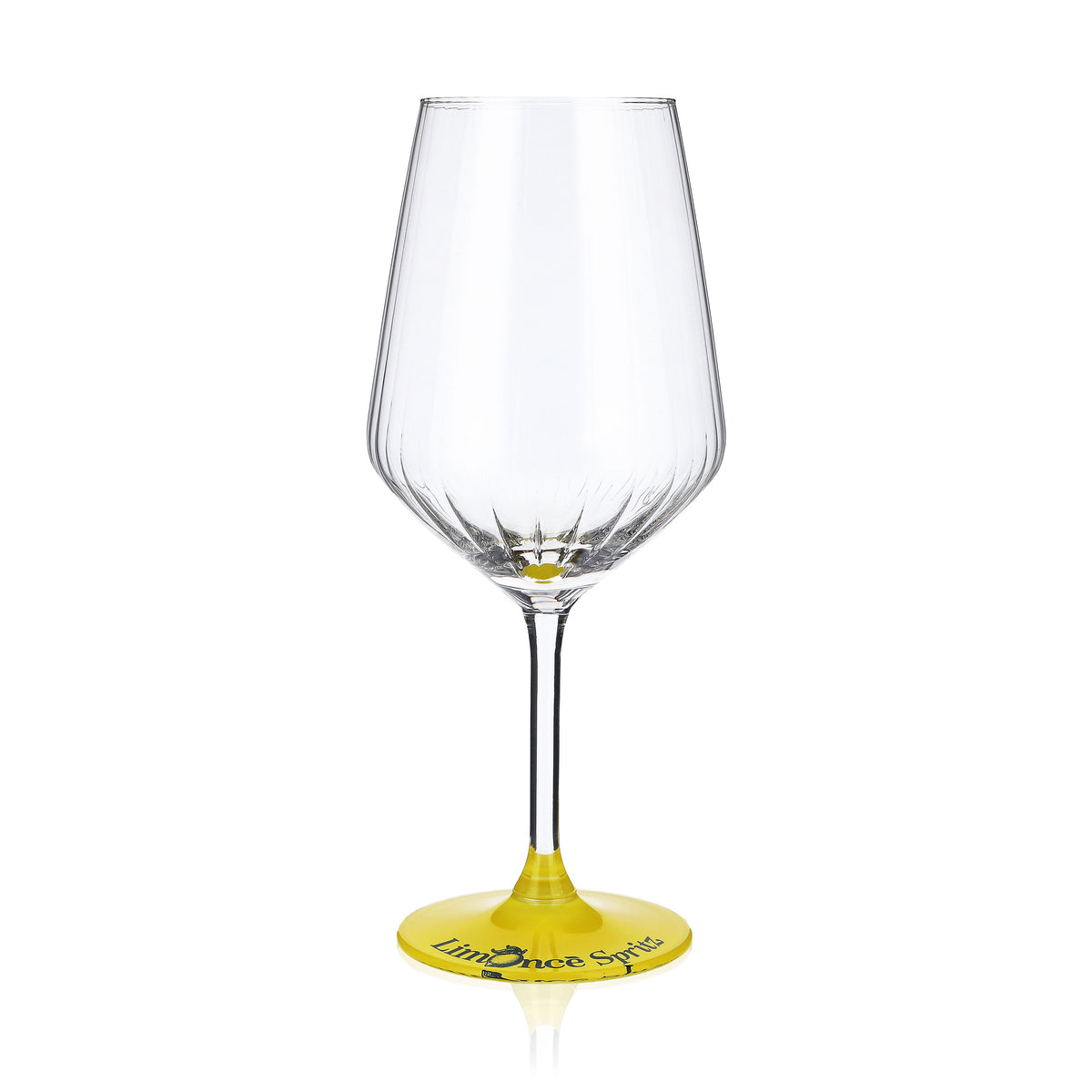 Set of 6 Limonce Limoncello glasses, 0.52 l – embossed glass with yellow base and logo print – View 2