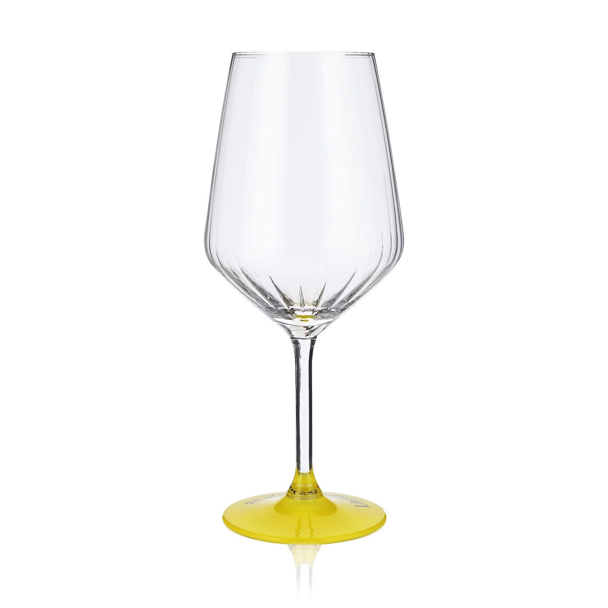 Set of 6 Limonce Limoncello glasses, 0.52 l – embossed glass with yellow base and logo print – View 4