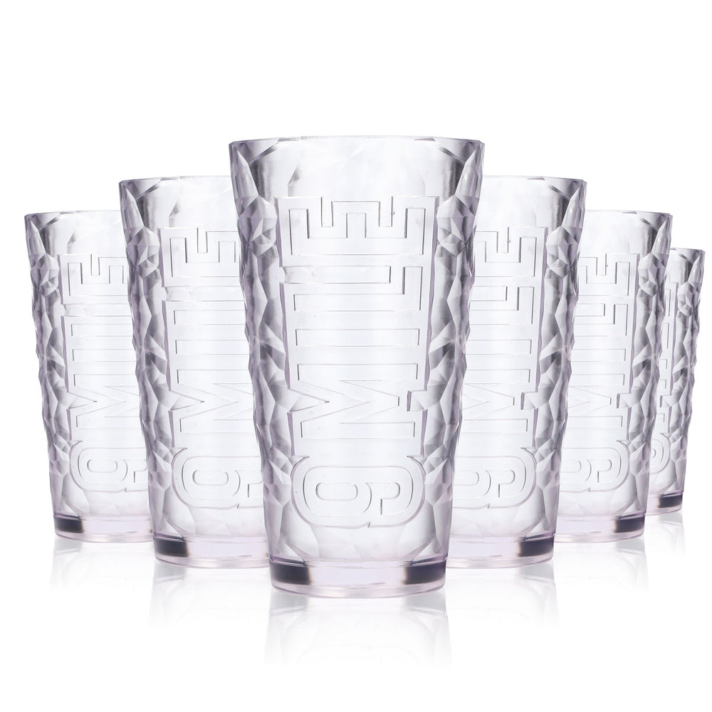 6x 9 Mile Glass 0.3l Acrylic Reusable Cup Glasses Long Drink Cocktail Aperitif