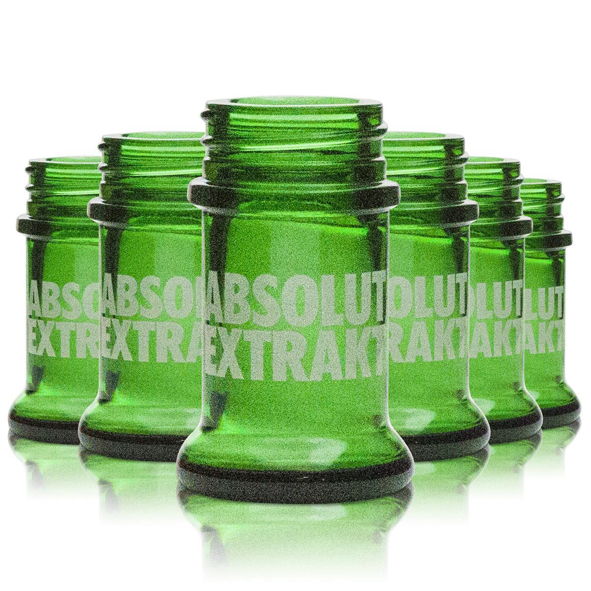 6x Absolut Shot Glass 2cl Shot Glasses Extract without Lid Vodka