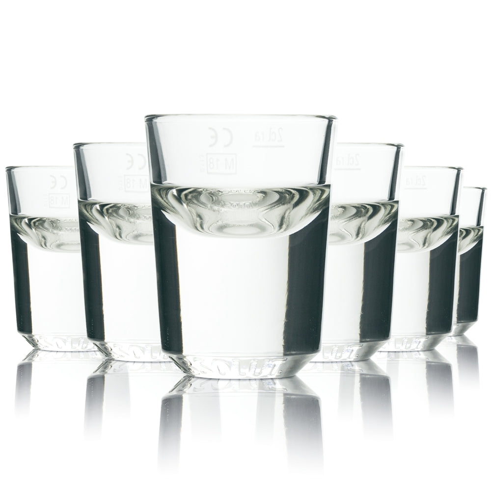 6x Absolut Shot Glass 2cl Shot Glasses Vodka Schnapps Glasses Gastronomically Calibrated Bar