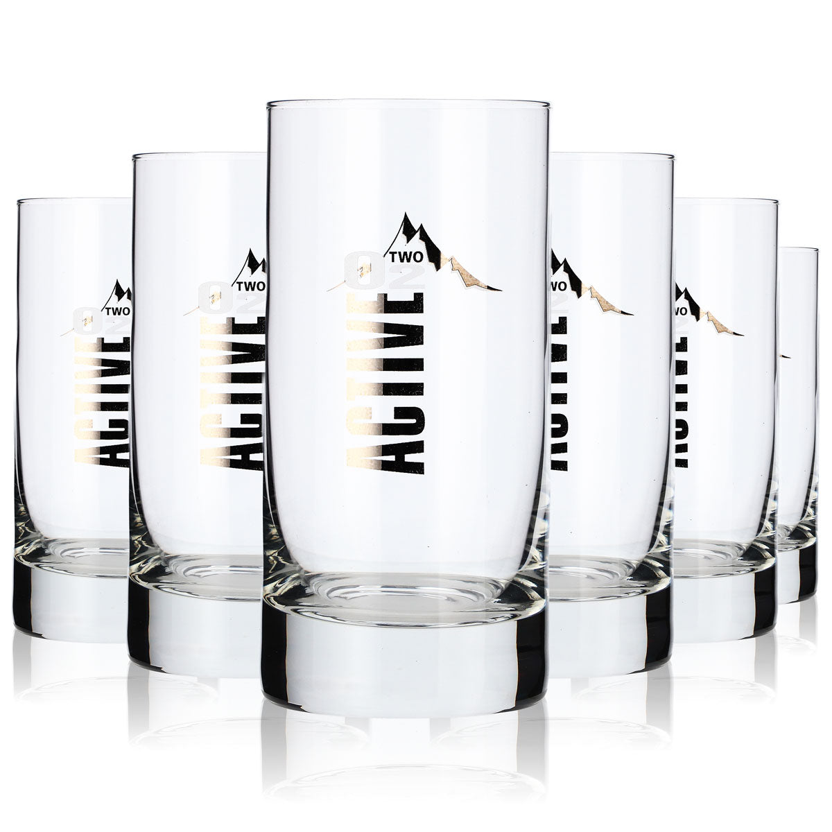 6x Active O2 Water Glass Drinking Glasses Water Glasses 0.24l Cup – View 6