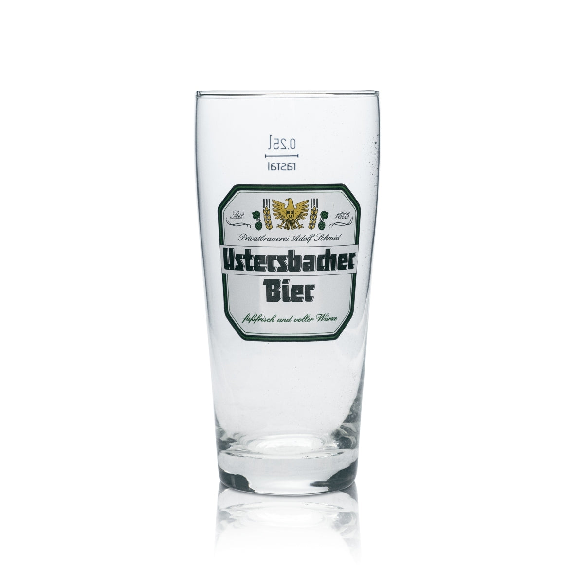 6x Adolf Schmid Ustersbacher beer glass 0.25l mug glasses brewery gastro pub – View 2