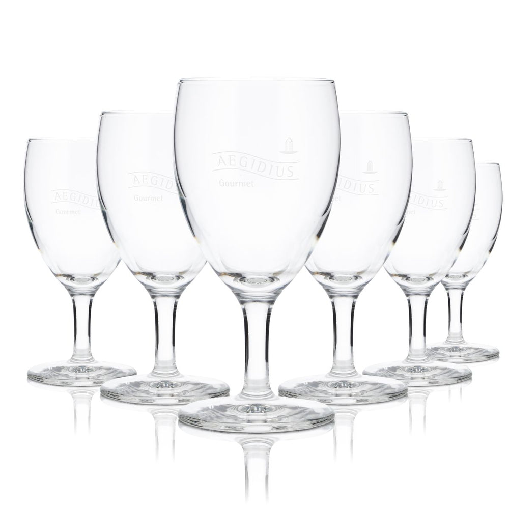 6x Aegidius glass 0.18l mineral water goblet glasses set Gastro Restaurant Sprudel