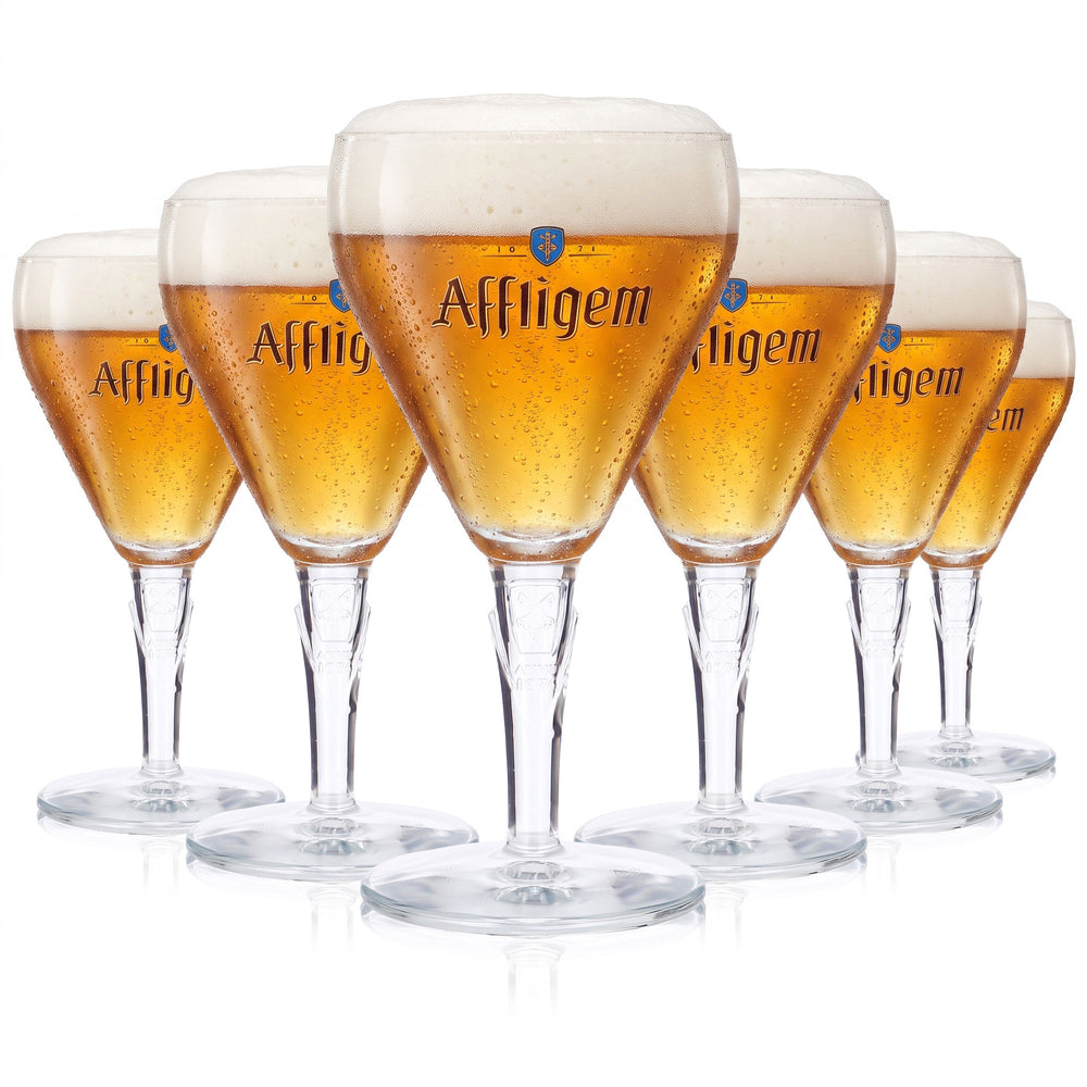 6 Affligem Beer Glasses, 0.25 L Goblet (Set of 6)
