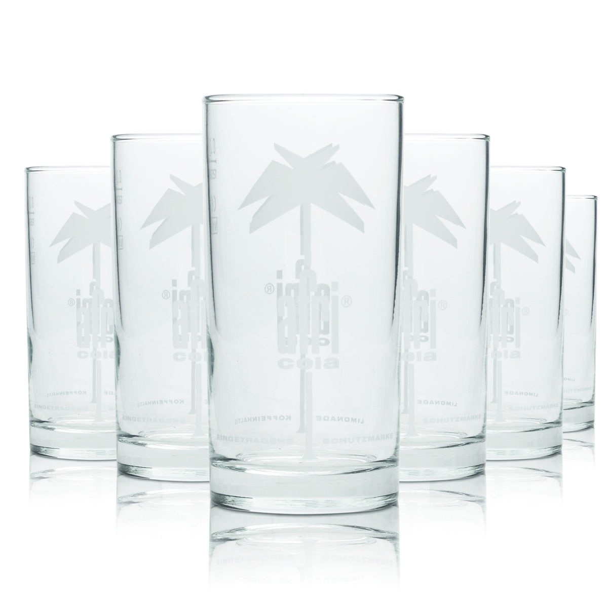 6x Afri Cola Long Drink Glasses 0.2 L Rastal Cup Gastro Retro Cola Engraved Glasses