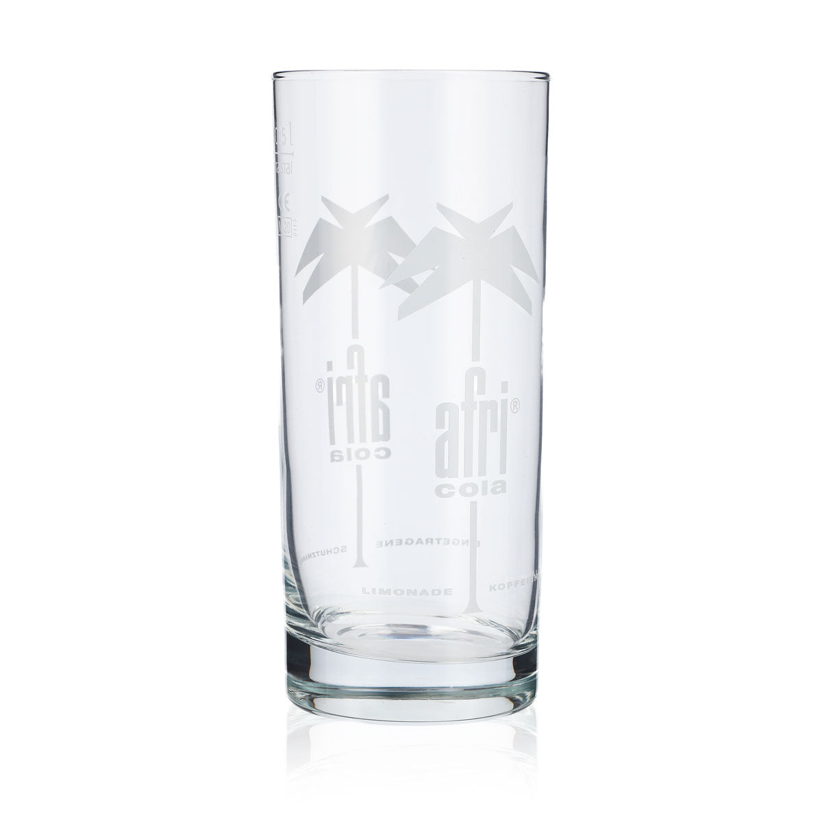 6x Afri Cola soft drink glass 0.5l cola glasses lemonade glass white logo – View 3