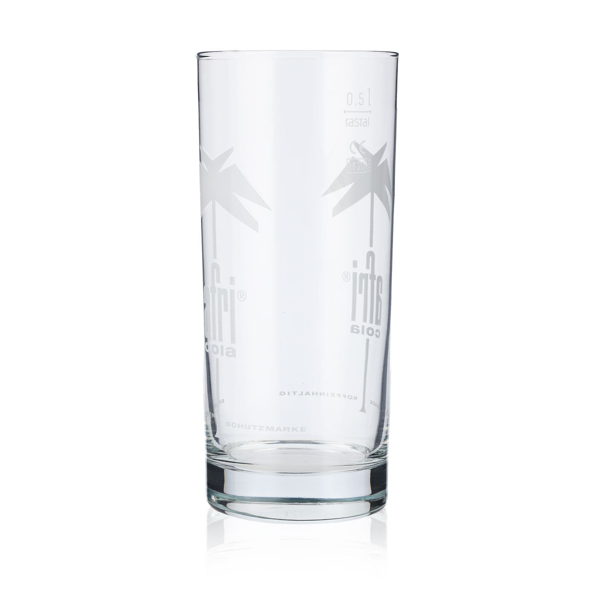 6x Afri Cola soft drink glass 0.5l cola glasses lemonade glass white logo – View 6