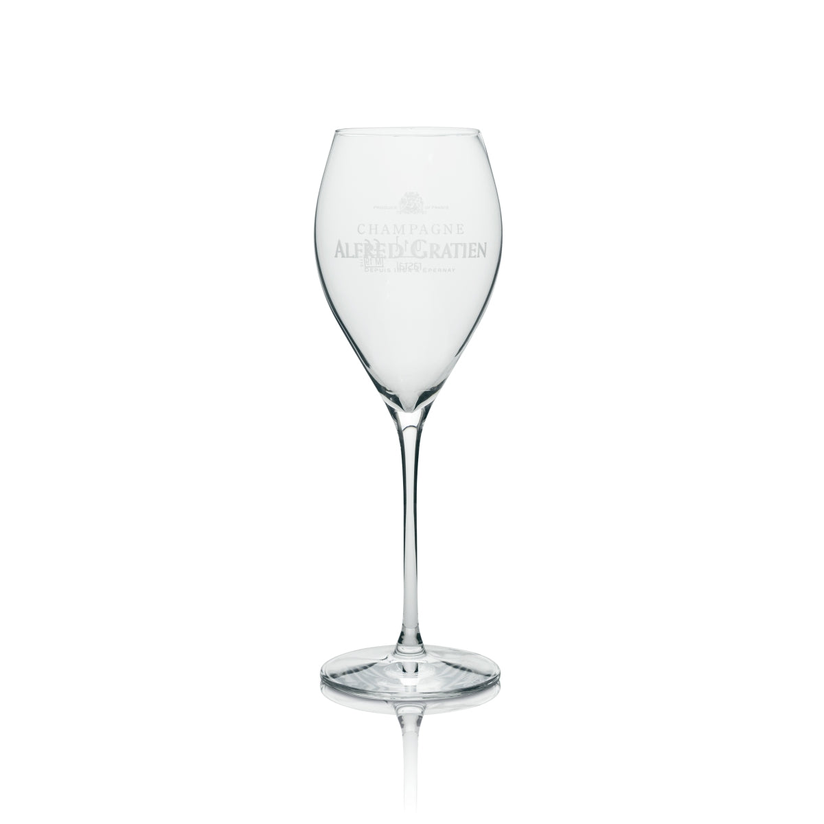 6x Alfred Gratien Champagne Glass Flute White Logo 280ml rastal – View 2