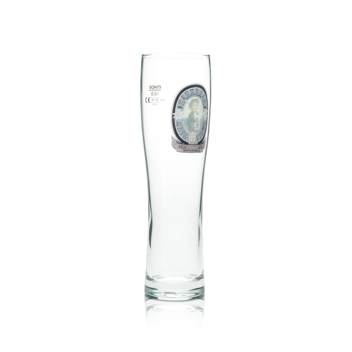 6x Allgäuer Büble Beer Glass 0.5l Wheat Beer Non-Alcoholic Glasses Yeast Gastro – View 3