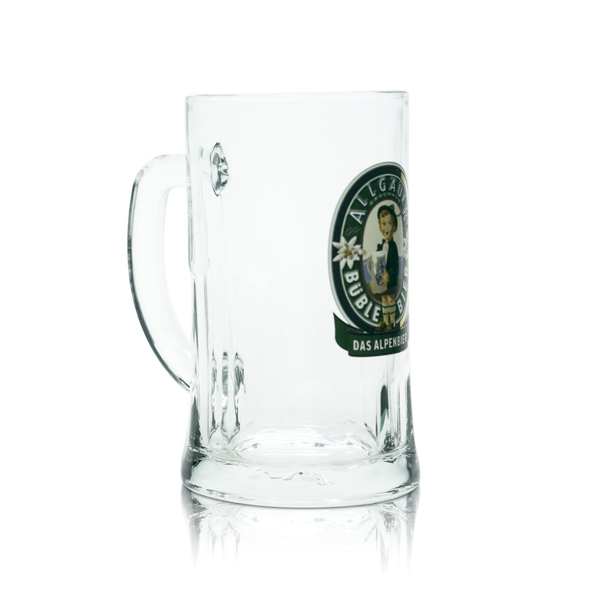 6x Allgäu Büble beer glass 0.5l beer mug Handle glasses Tankards Seidel Brewery – View 3