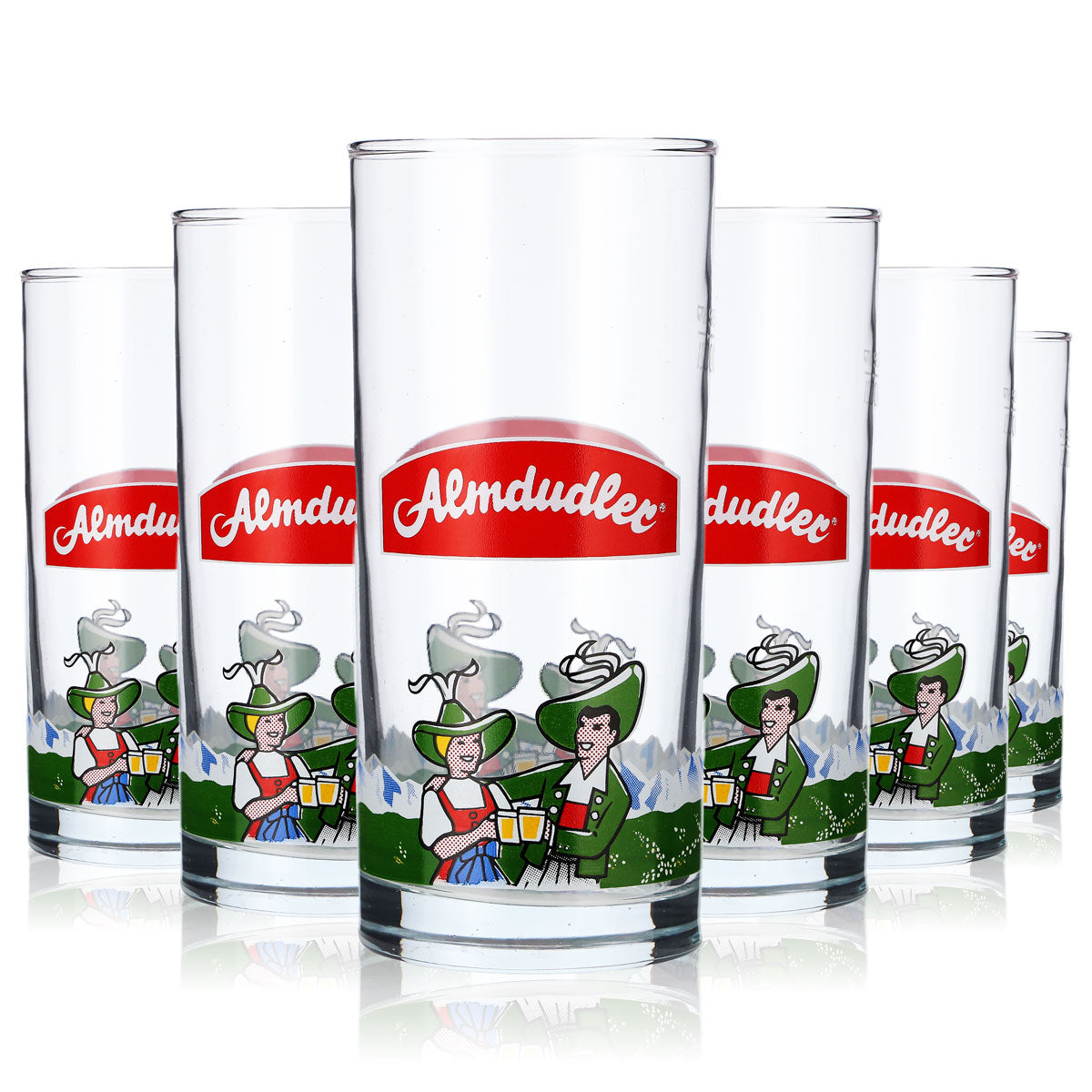 6x Almdudler soft drink glass Limoglas glasses 0.2l cup Sahm – View 6