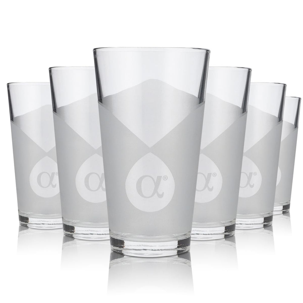 6x Alpha Noble Glass 0.4l Long Drink Glass Willi Becher Glass Set Vodka Long Drink