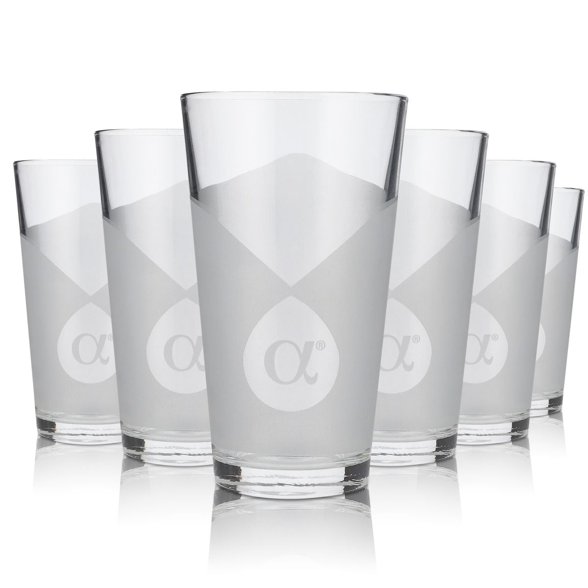 6x Alpha Noble Glass 0.4l Long Drink Glass Willi Becher Glass Set Vodka Long Drink