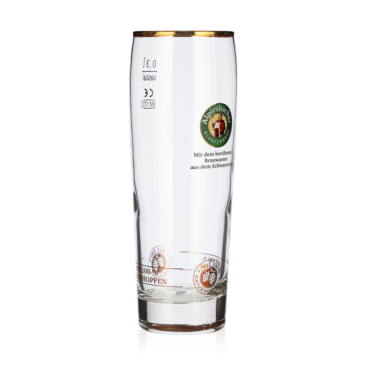 6 Alpirsbacher Beer Glasses, 0.3 L, Gold-Rimmed Rastal Beer Glasses (Set of 6) – View 3