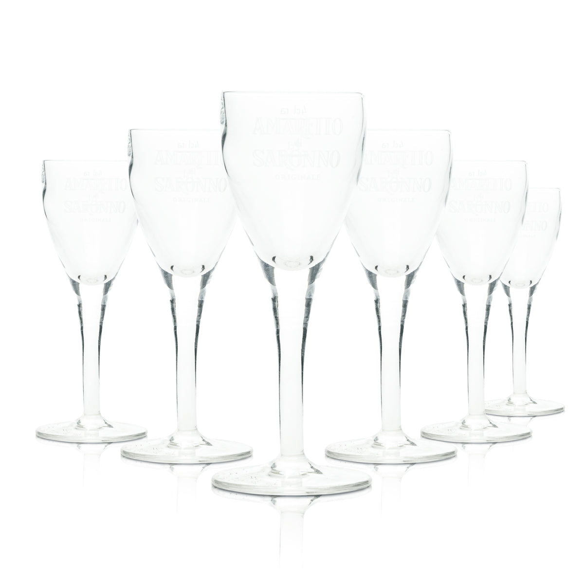 6x Amaretto Saronno Liqueur Glass 2cl 4cl Schnapps Glasses Stamper Shot Short Bar