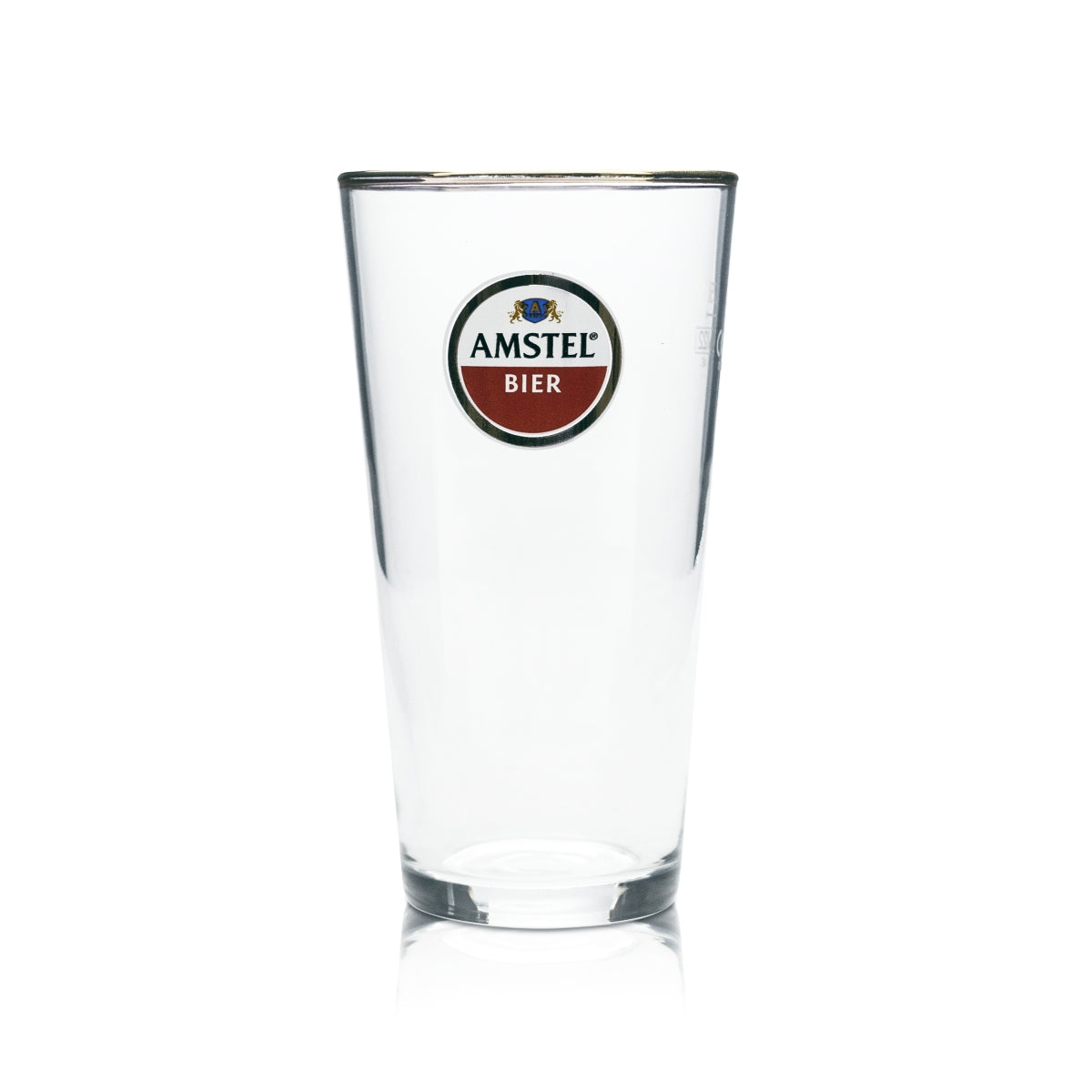6x Amstel Glass 0.25l Beer Mug Gold Rim Glasses Gastro Bar Pub Mug Cup Beer – View 2