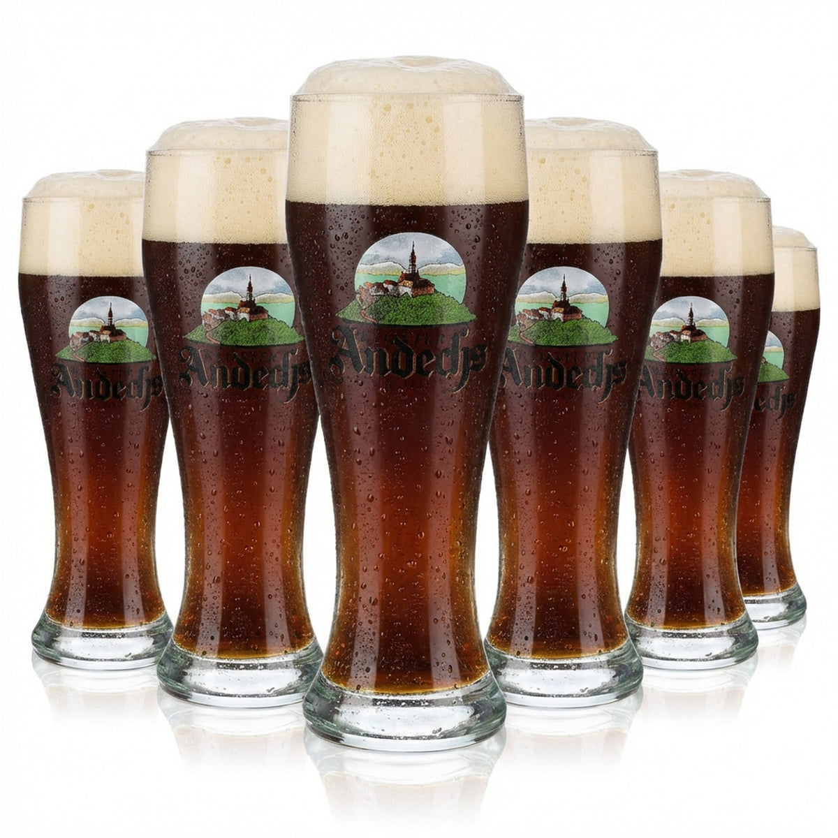 6x Andechs beer glass 0.3l beer glasses glasses monastery glasses wheat beer glass