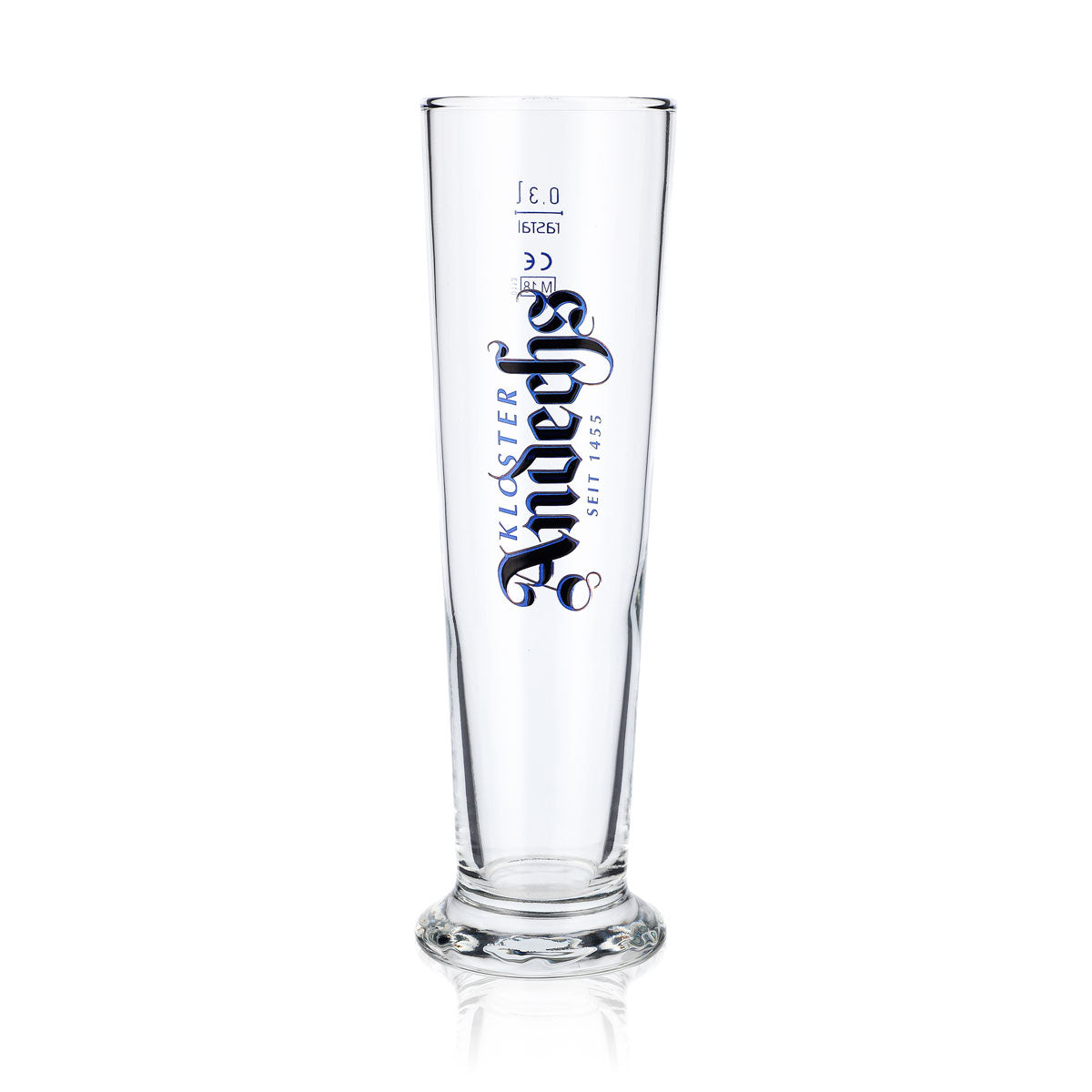 6x Andechs beer glass 0.3l Beer glasses Trophy glass Vertical logo – View 2