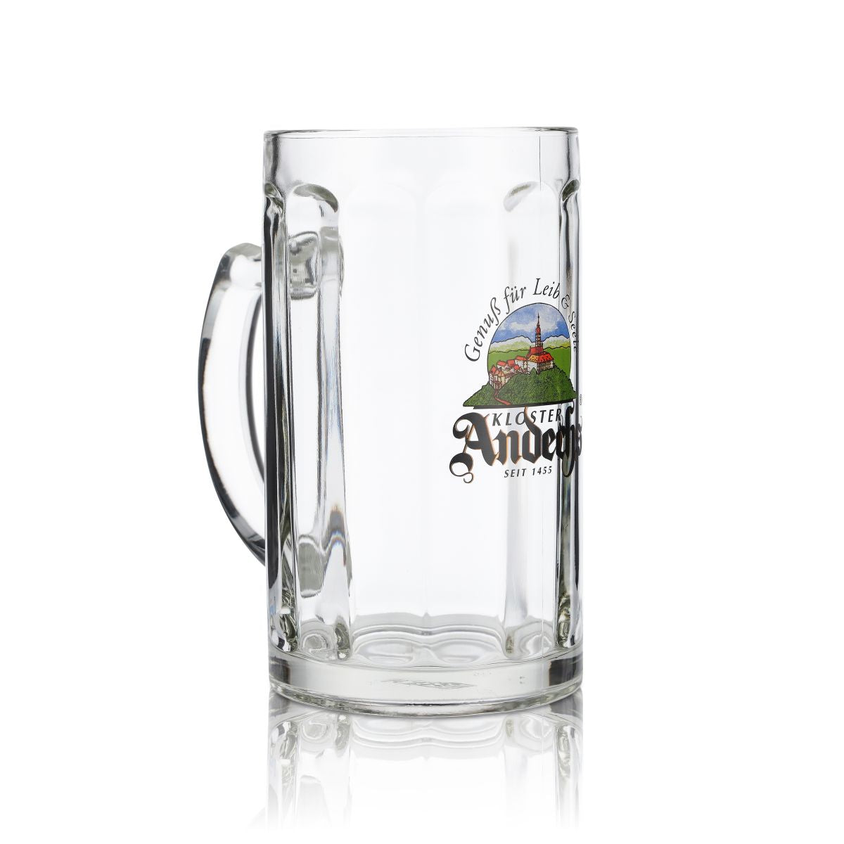 6x Andechs glass 0.5l beer mug tankard Seidel glasses set monastery brewery Gastro – View 7