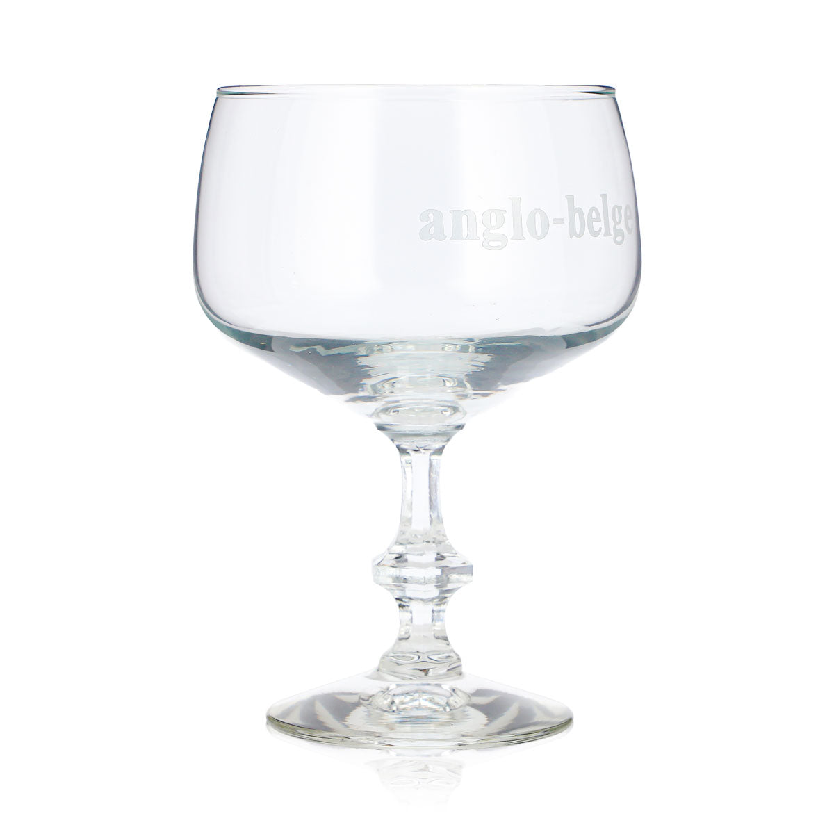 6 Anglo-Belge Beer Glasses, 0.36 L, Balloon-Shaped, White "Gin" Lettering (Set of 6) – View 4