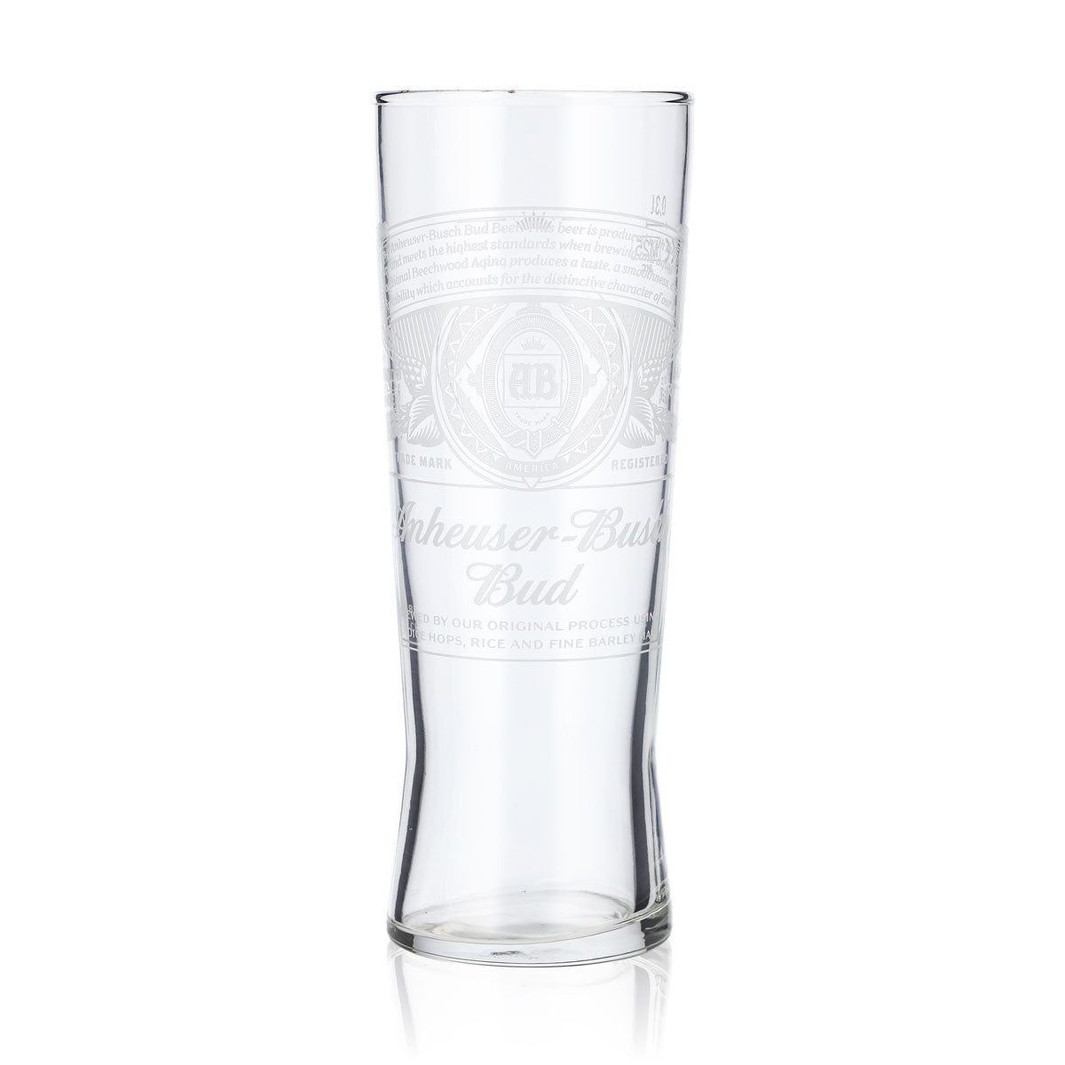 6x Anheuser-Busch Bud Beer Glass 0.3l Creed Contour Glass Set NEW DESIGN β View 2