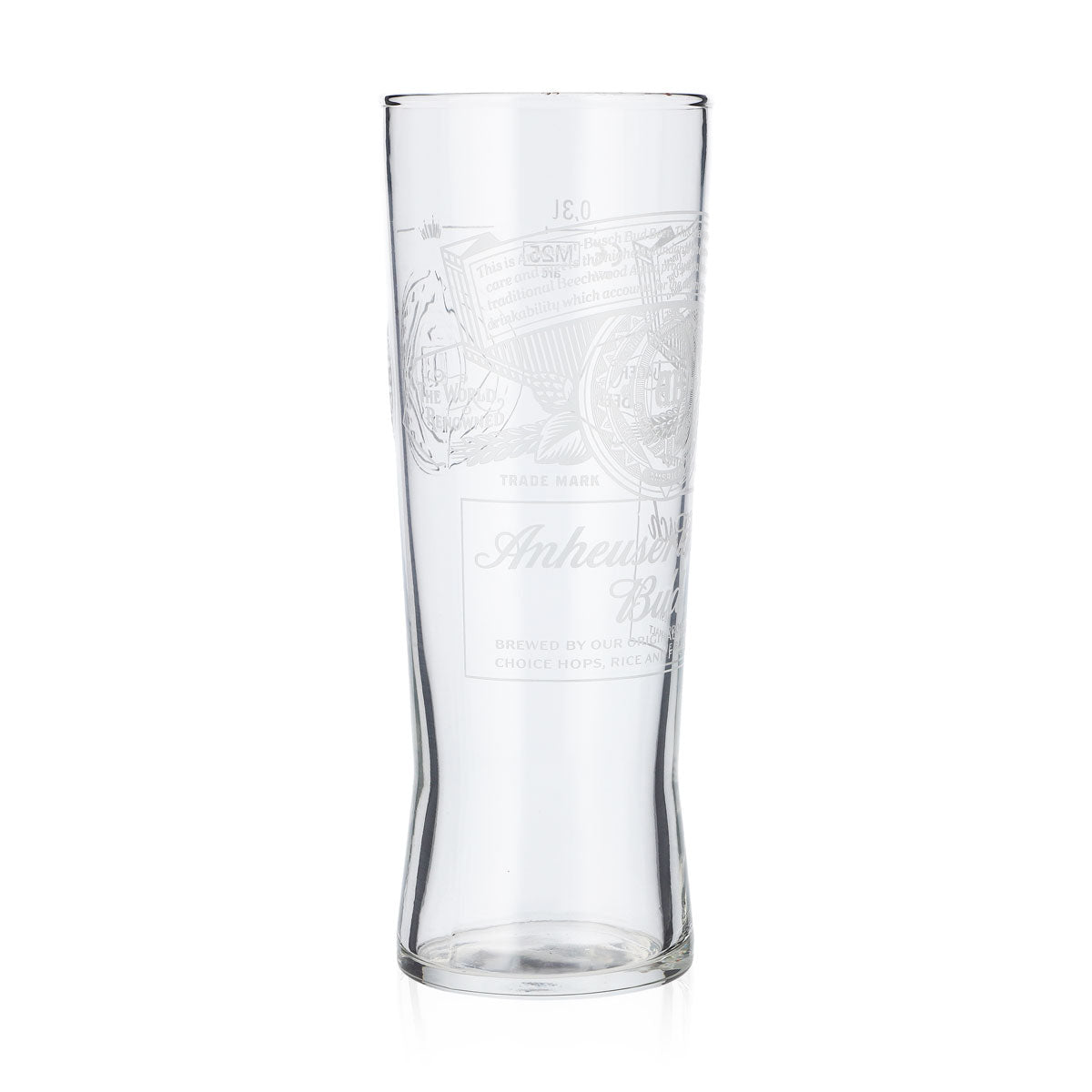 6x Anheuser-Busch Bud Beer Glass 0.3l Creed Contour Glass Set NEW DESIGN β View 3