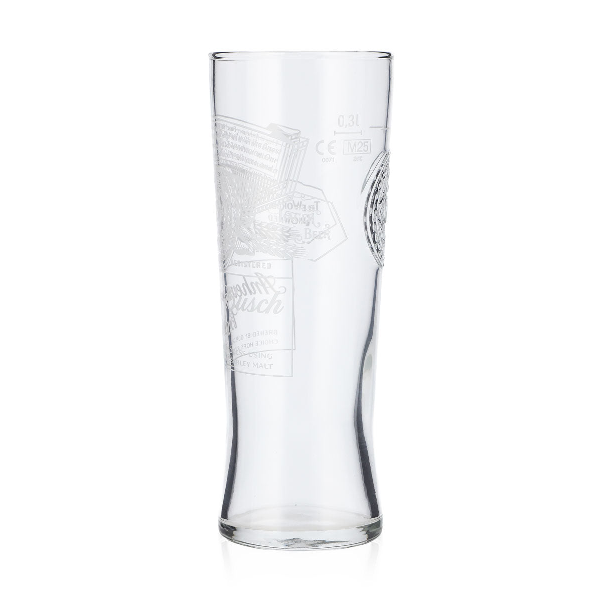 6x Anheuser-Busch Bud Beer Glass 0.3l Creed Contour Glass Set NEW DESIGN β View 5