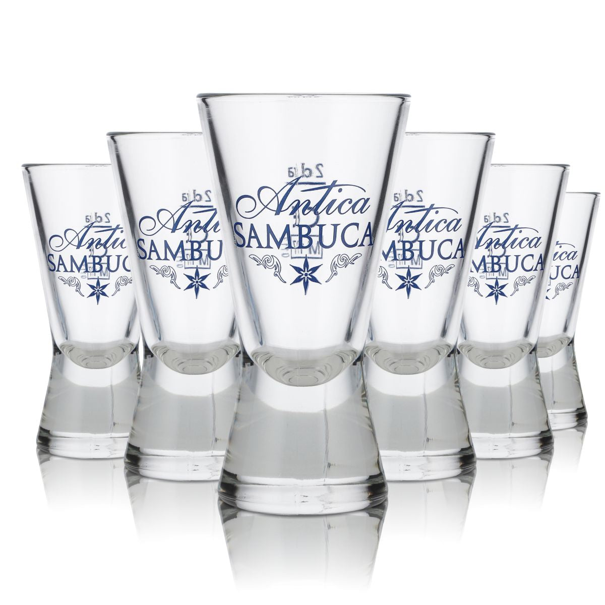 6x Antica Sambuca Glass 2cl Shot Glass Stamper Short Glass Set Liqueur Shot Glass