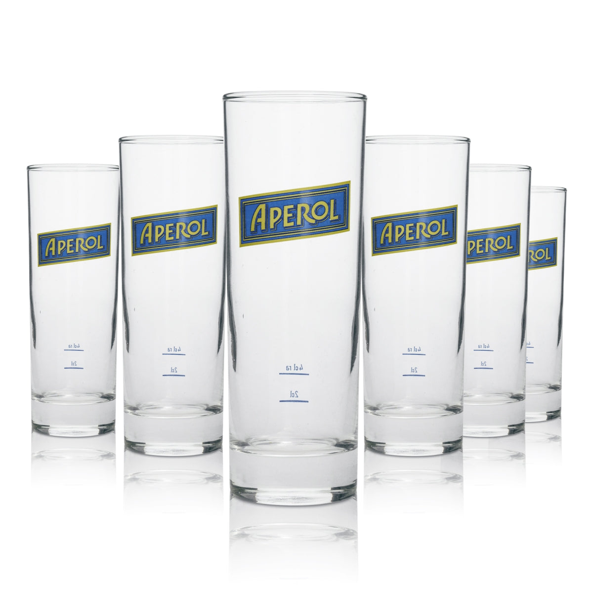 6x Aperol liqueur glass, long drink, approx. 27cl