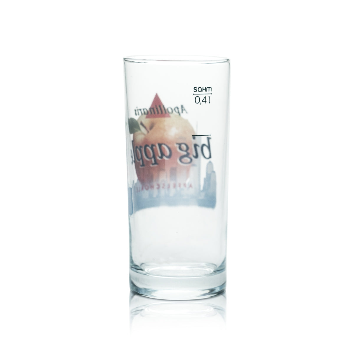 6x Apollinaris glass 0.4l cup glasses Big Apple apple spritzer mineral water – View 3