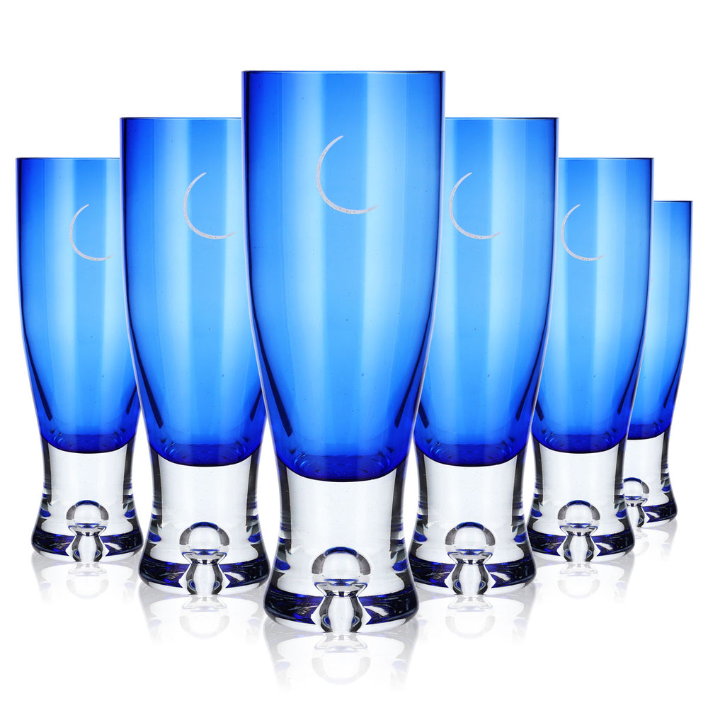 6 Apollo Glass 0.35-liter Moon Mugs