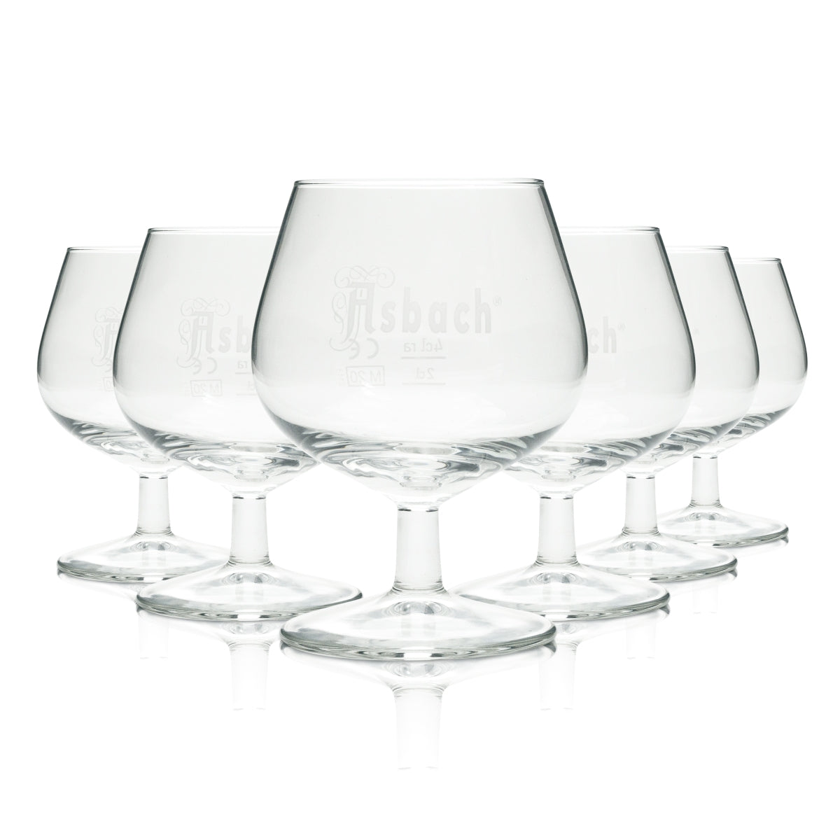 6x Asbach Uralt Glass 0.15l Swivel Nosing Tasting Cognac Glasses Gastro Calibrated – View 3
