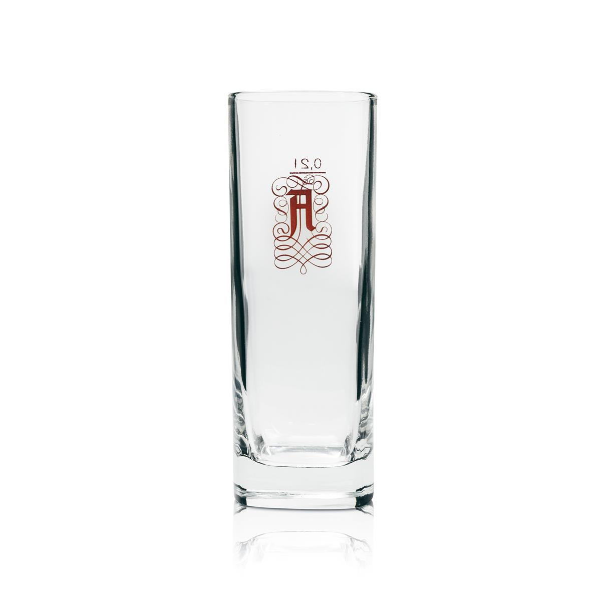 6x Asbach Uralt glass long drink, old square version – View 2